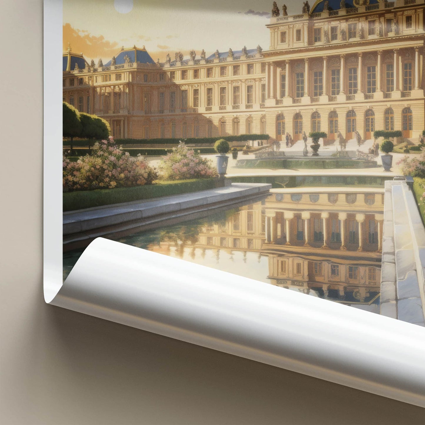 Versailles Poster - France Travel Art - Grand Palace Sunset Home Decor