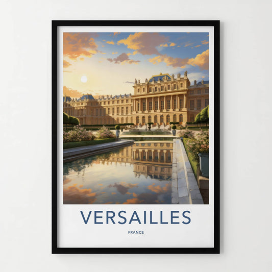 Versailles Poster - France Travel Art - Grand Palace Sunset Home Decor