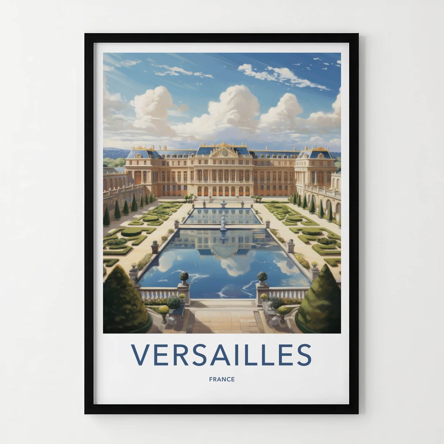 Versailles Poster - France Travel Art - Palace Reflecting Pool Home Decor