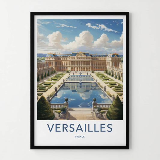 Versailles Poster - France Travel Art - Palace Reflecting Pool Home Decor