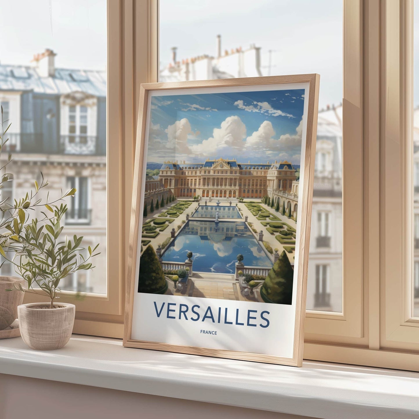 Versailles Poster - France Travel Art - Palace Reflecting Pool Home Decor