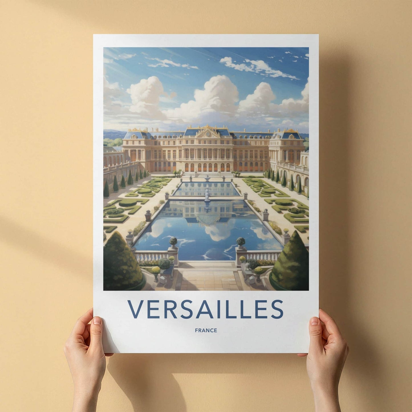 Versailles Poster - France Travel Art - Palace Reflecting Pool Home Decor