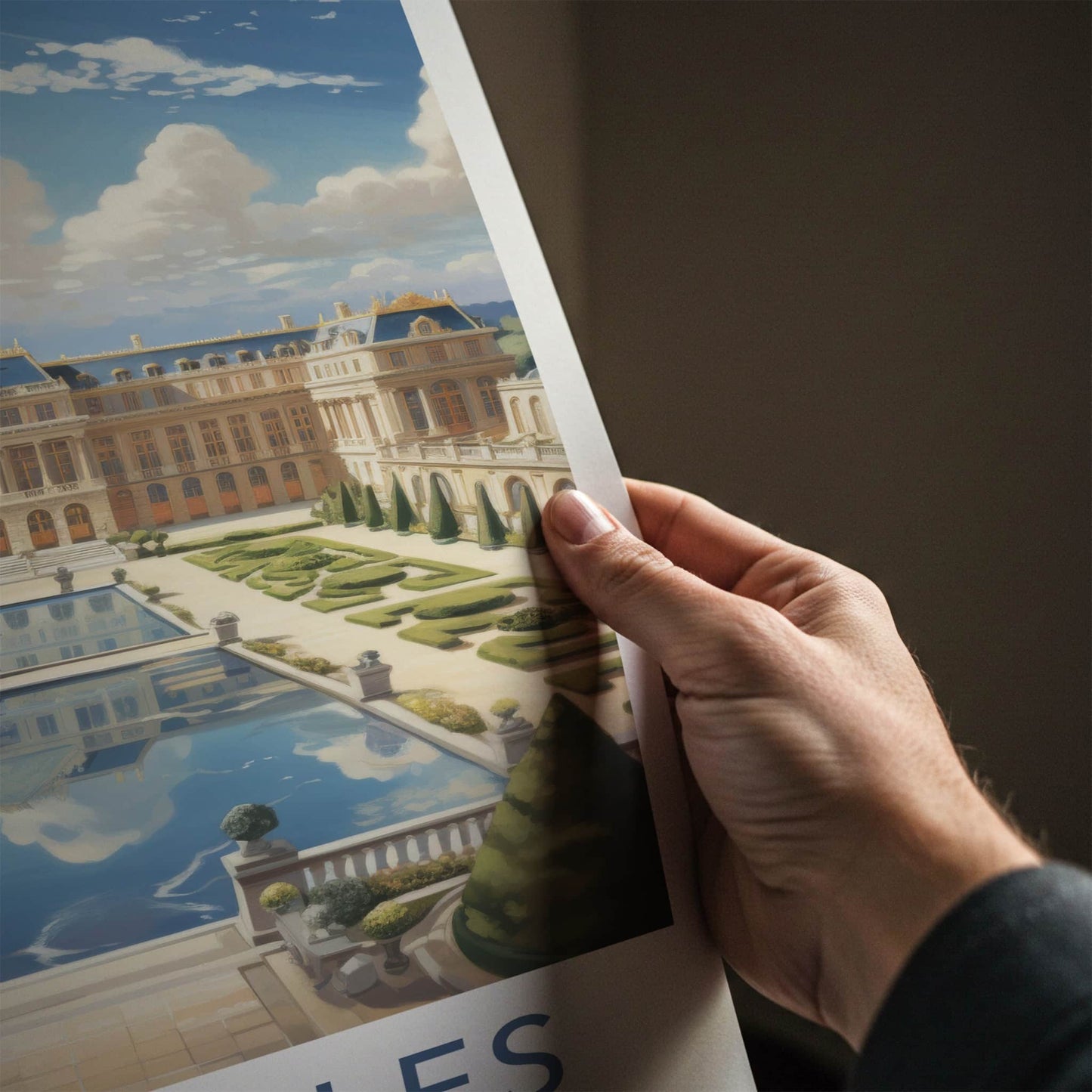 Versailles Poster - France Travel Art - Palace Reflecting Pool Home Decor