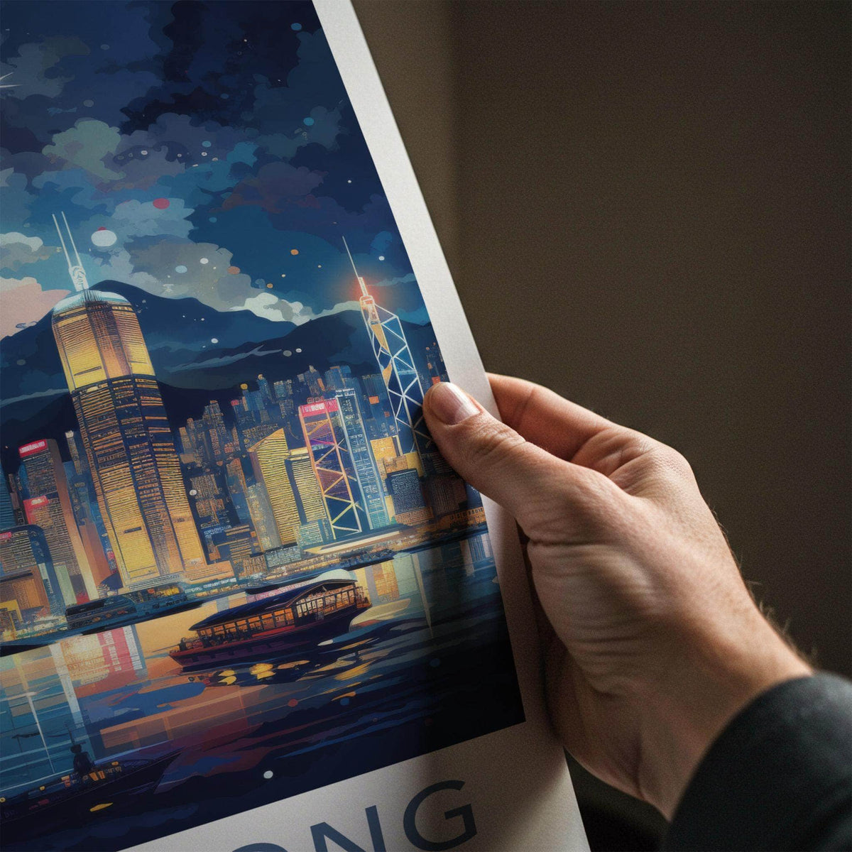 Victoria Harbor Poster - Hong Kong Wall Art