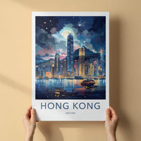 Victoria Harbor Poster - Hong Kong Wall Art