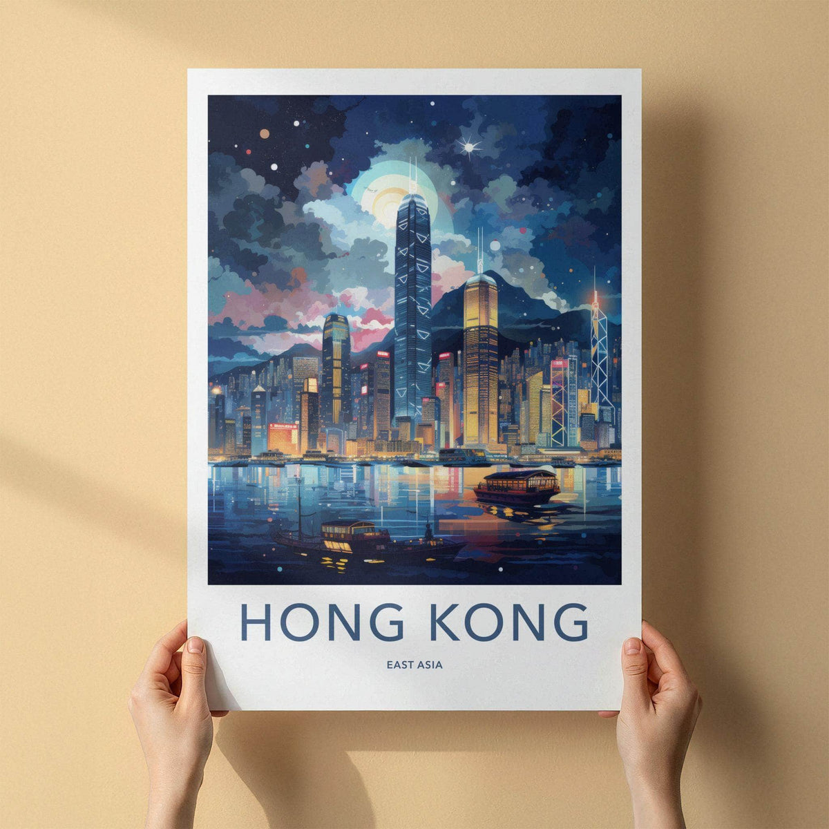 Victoria Harbor Poster - Hong Kong Wall Art