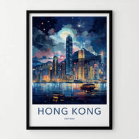 Victoria Harbor Poster - Hong Kong Wall Art