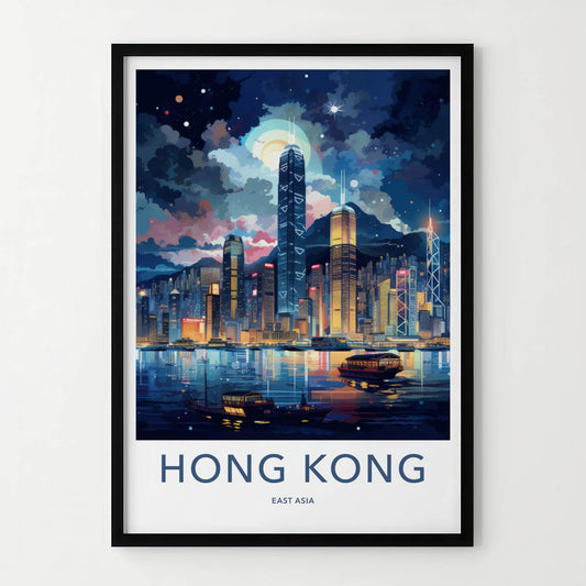 Victoria Harbor Poster - Hong Kong Wall Art