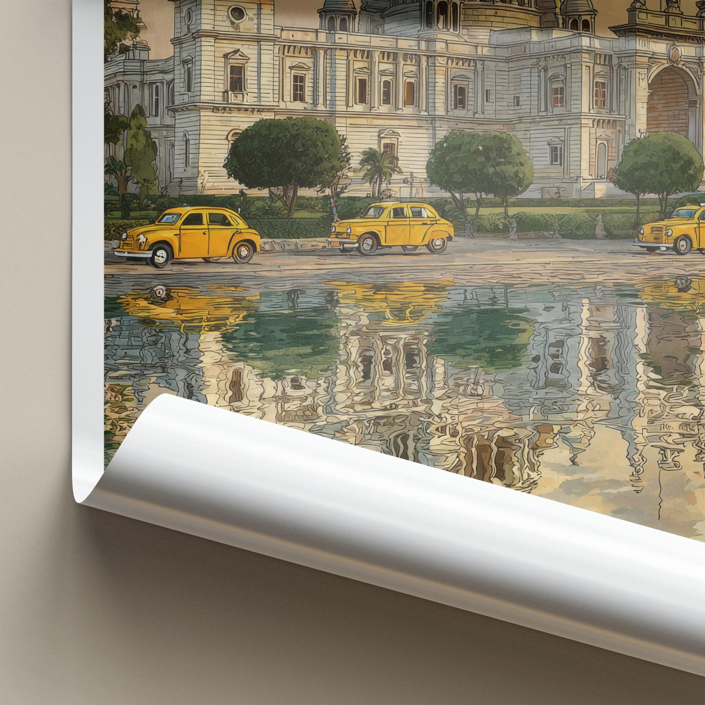 Victoria Memorial Poster - India Travel Print - West Bengal Cabs Wall Decor