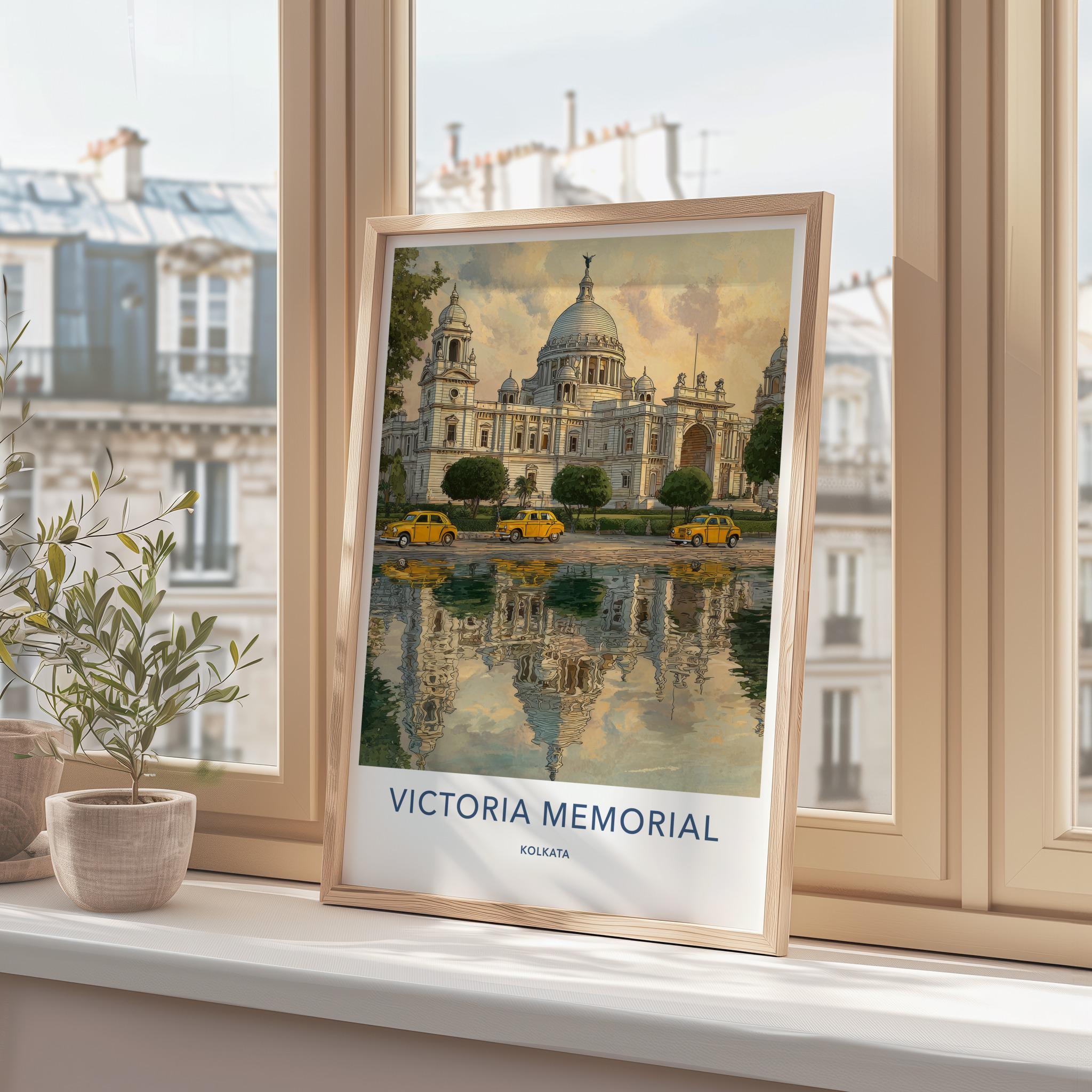 Victoria Memorial Poster - India Travel Print - West Bengal Cabs Wall Decor