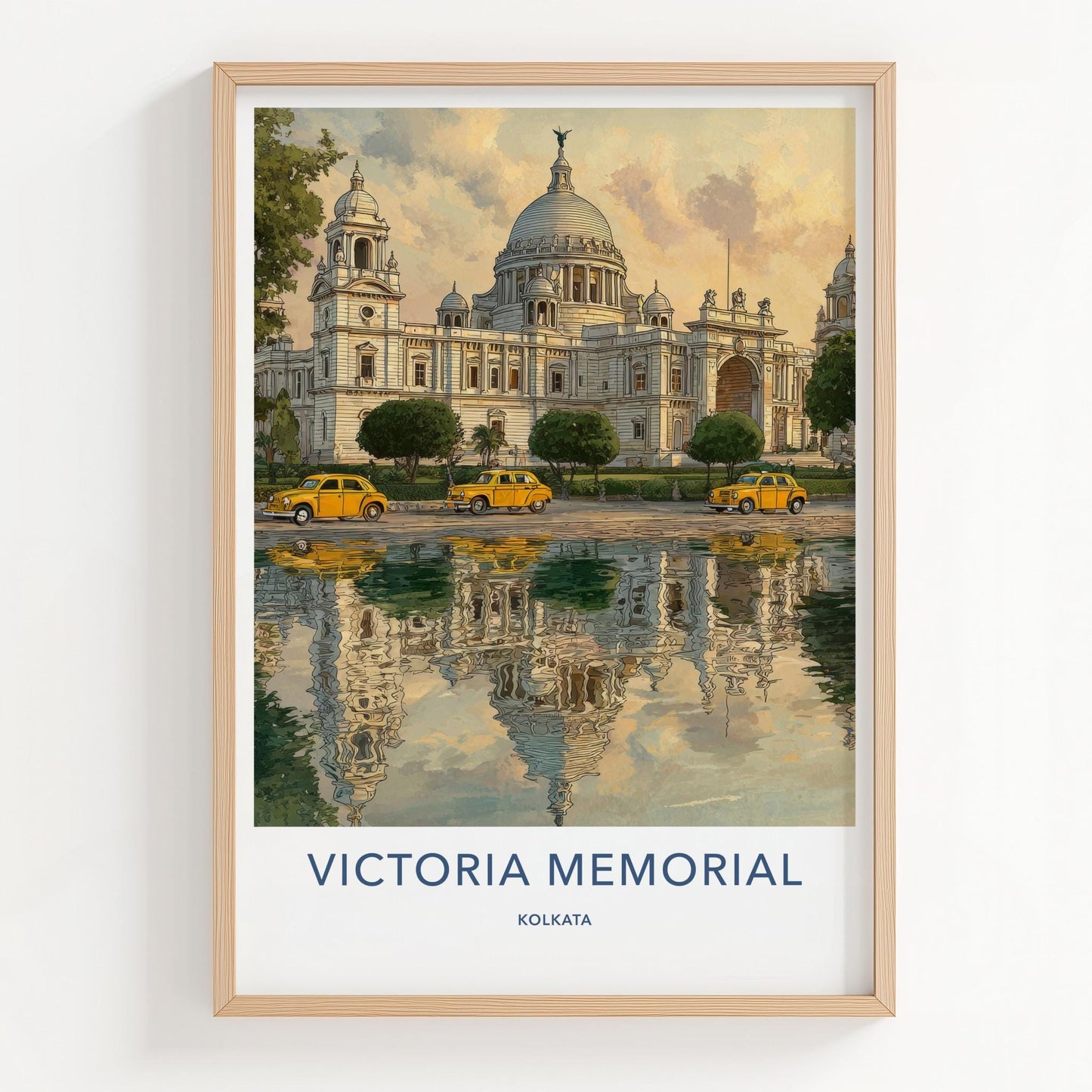 Victoria Memorial Poster - India Travel Print - West Bengal Cabs Wall Decor