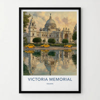Victoria Memorial Poster - India Travel Print - West Bengal Cabs Wall Decor