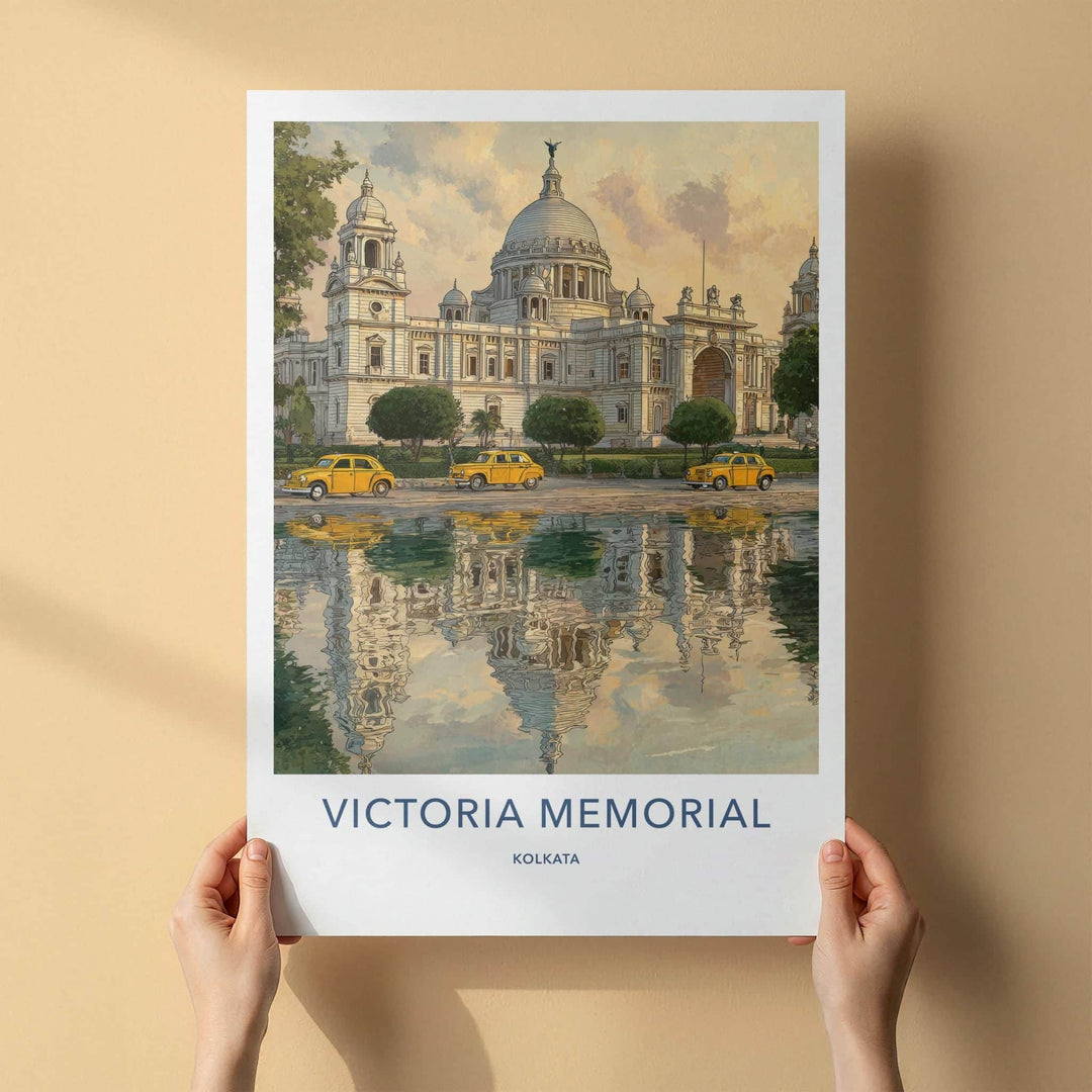 Victoria Memorial Poster - India Travel Print - West Bengal Cabs Wall Decor