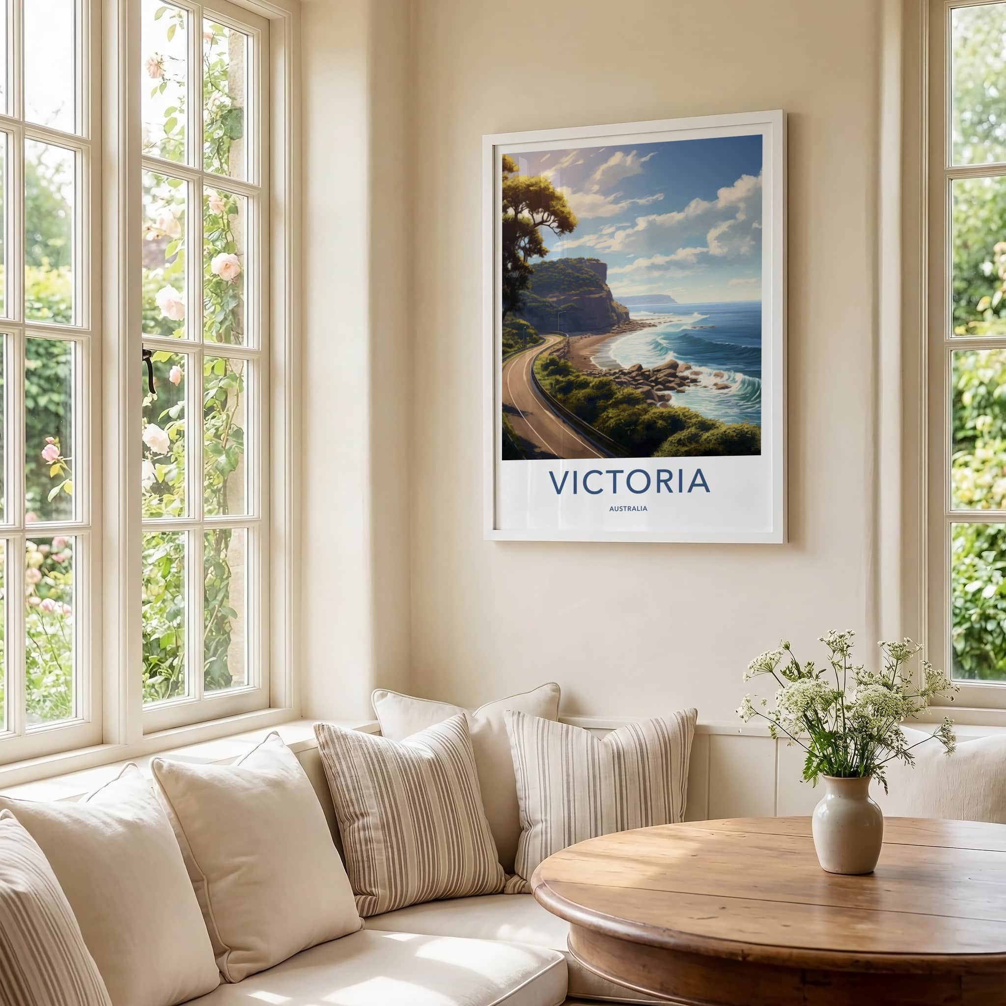 Victoria Poster - Australia Travel Art - Scenic Coastal Drive Wall Decor