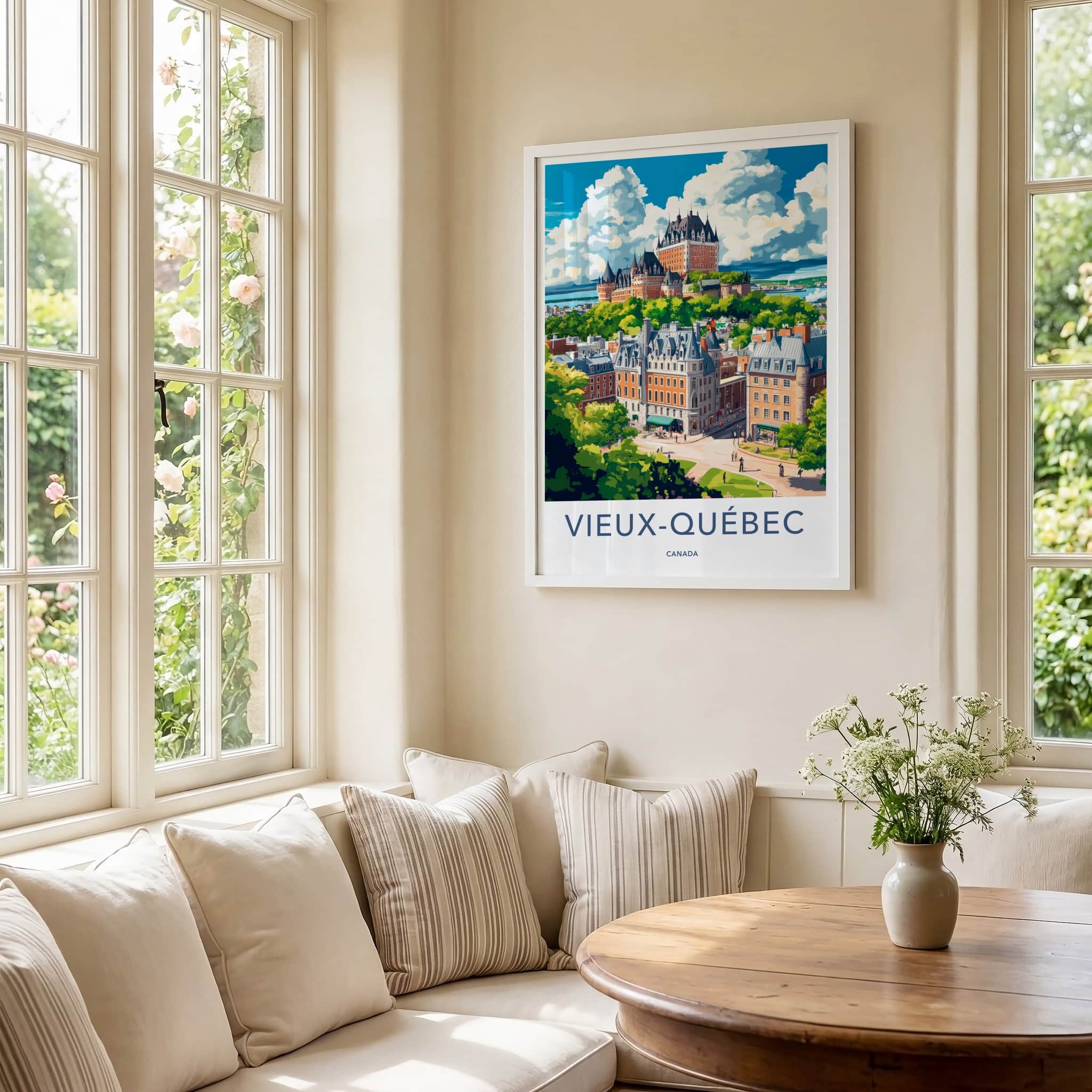 Vieux-Quebec Poster - Canada Travel Art - Grand Chateau City Home Decor