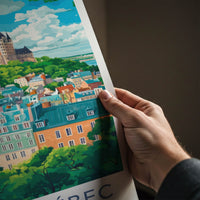 Vieux-Quebec Poster - Canada Travel Art - Historic Chateau City Wall Decor