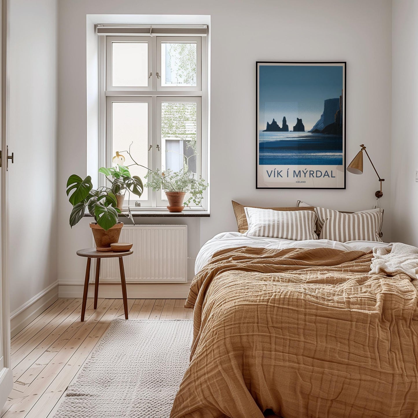 Vik i Myrdal Poster - Iceland Travel Art - Reynisdrangar Sea Stacks Home Decor