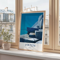 Vikten Poster - Norway Wall Art - Rugged Ocean Rocks Home Decor