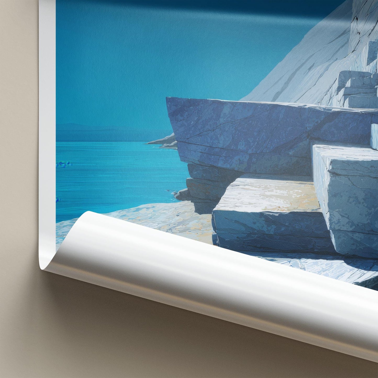 Vikten Poster - Norway Wall Art - Rugged Ocean Rocks Home Decor