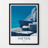 Vikten Poster - Norway Wall Art - Rugged Ocean Rocks Home Decor