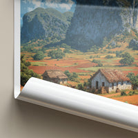 Vinales Valley Poster - Cuba Travel Art - Karst Hills Fields Home Decor