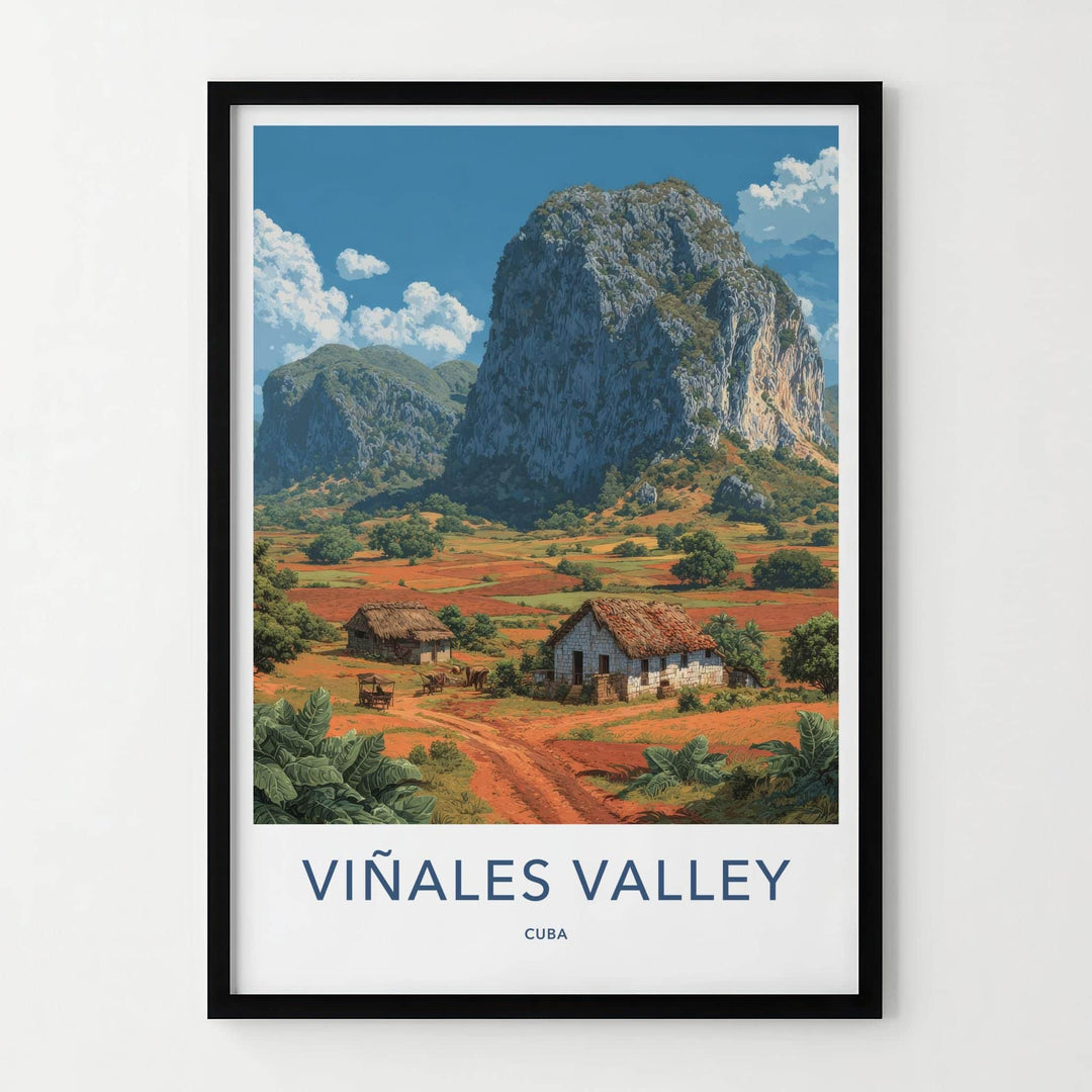 Vinales Valley Poster - Cuba Travel Art - Karst Hills Fields Home Decor