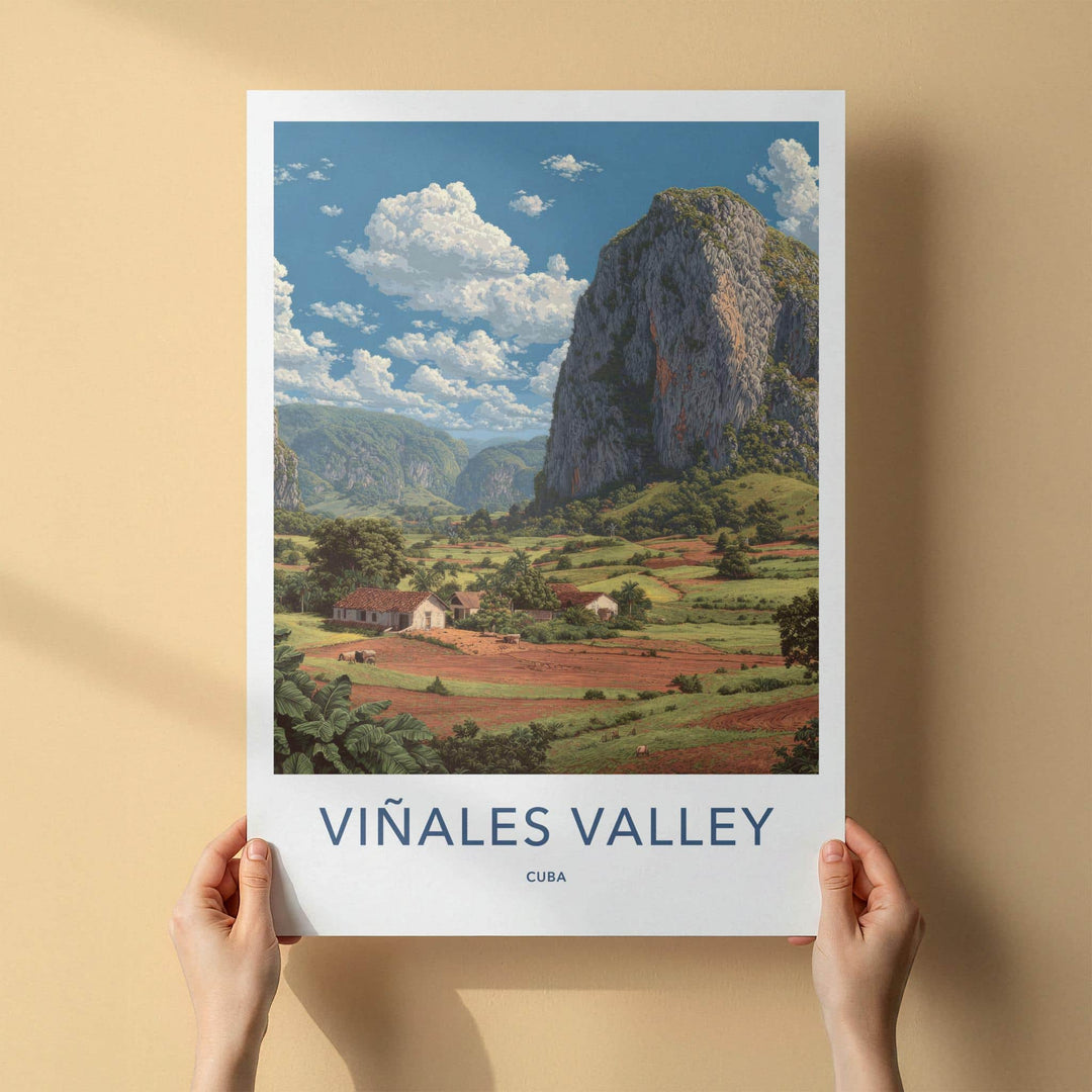 Vinales Valley Poster - Cuba Travel Art - Karst Peaks Valley Home Decor