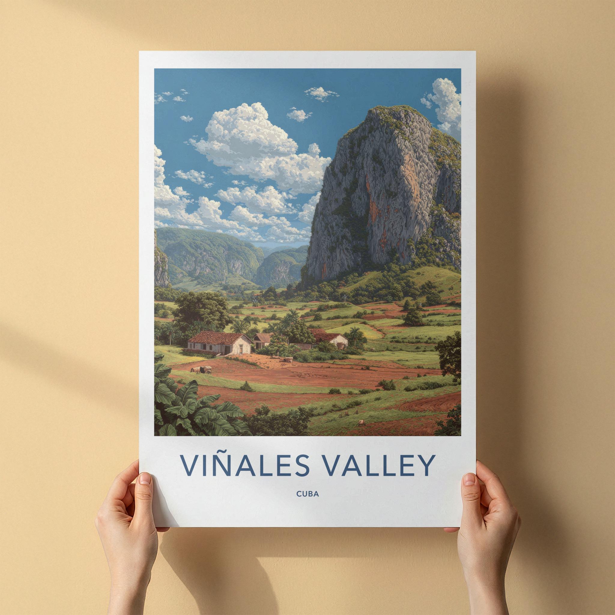 Vinales Valley Poster - Cuba Travel Art - Karst Peaks Valley Home Decor