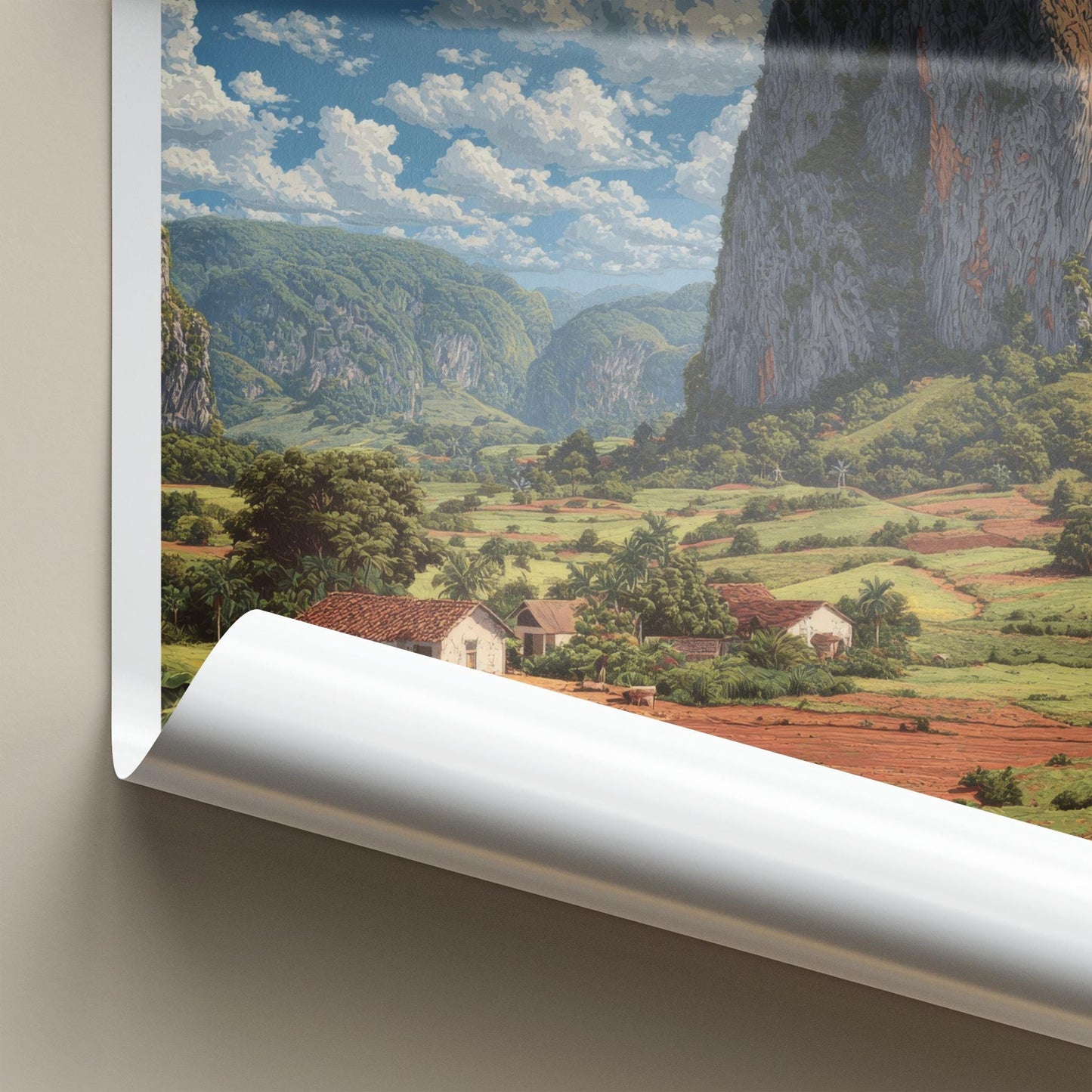 Vinales Valley Poster - Cuba Travel Art - Karst Peaks Valley Home Decor