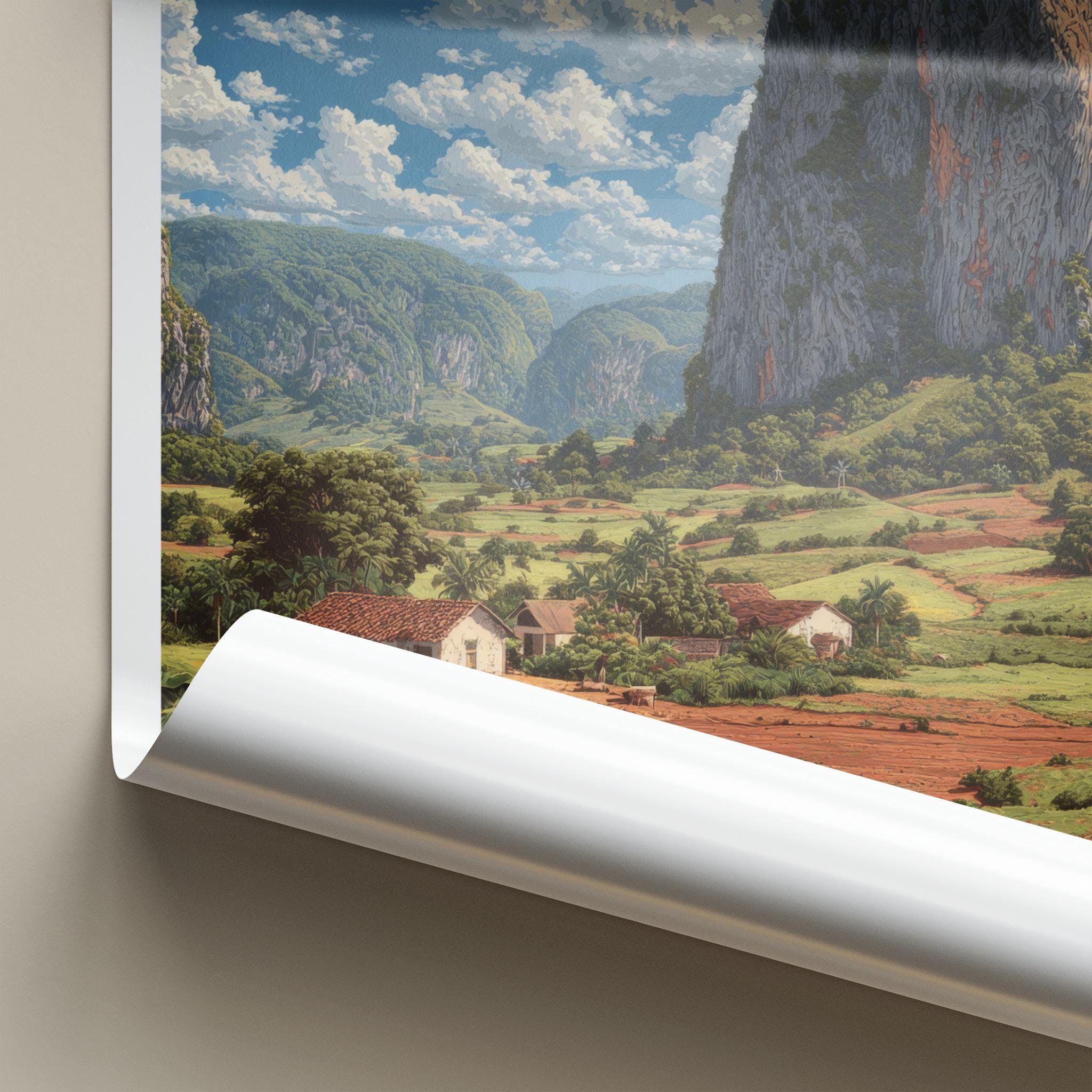 Vinales Valley Poster - Cuba Travel Art - Karst Peaks Valley Home Decor