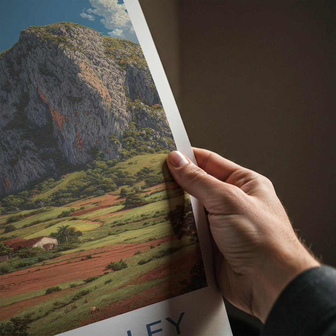 Vinales Valley Poster - Cuba Travel Art - Karst Peaks Valley Home Decor