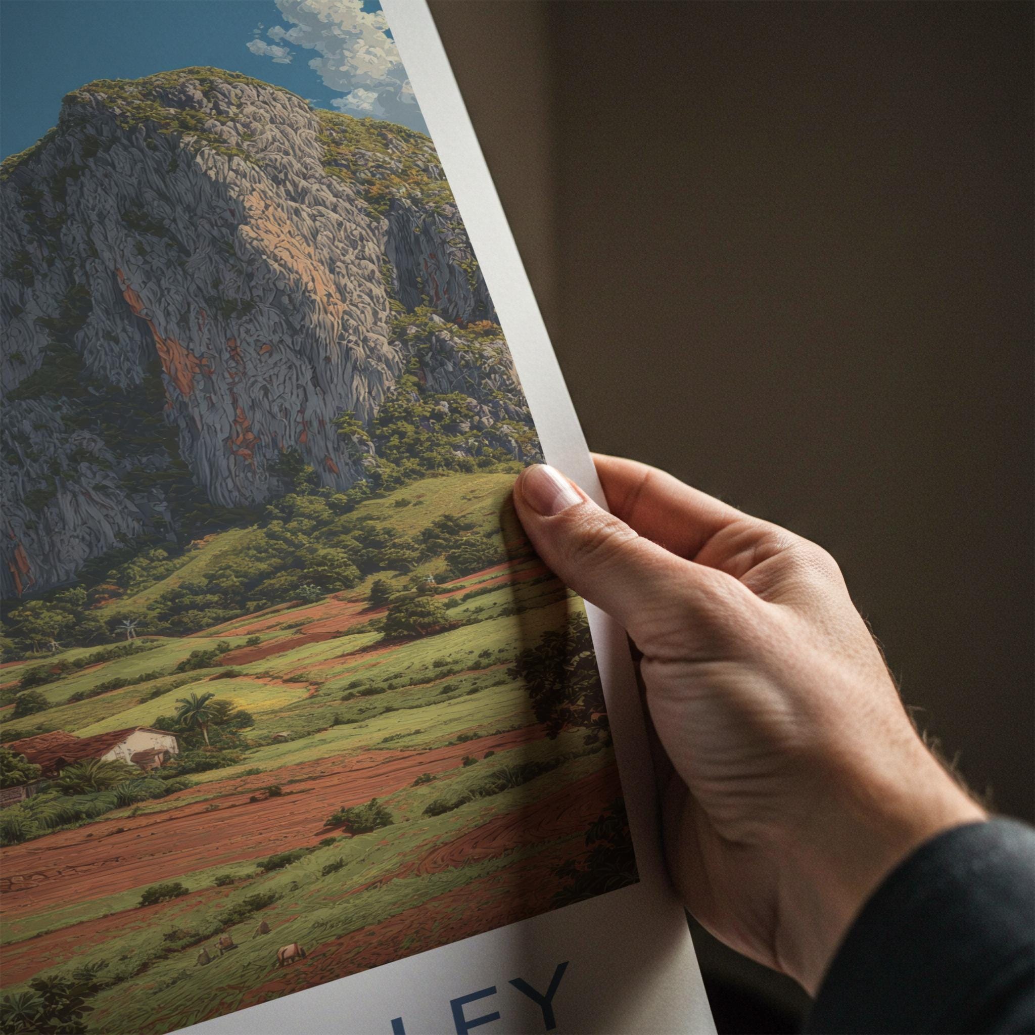 Vinales Valley Poster - Cuba Travel Art - Karst Peaks Valley Home Decor