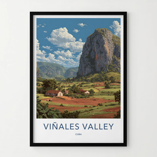 Vinales Valley Poster - Cuba Travel Art - Karst Peaks Valley Home Decor