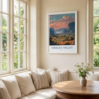 Vinales Valley Poster - Cuba Travel Art - Lush Valley Sunset Home Decor