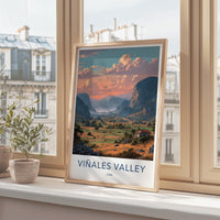 Vinales Valley Poster - Cuba Travel Art - Lush Valley Sunset Home Decor