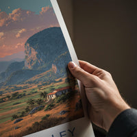 Vinales Valley Poster - Cuba Travel Art - Lush Valley Sunset Home Decor