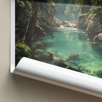 Vintgar Gorge Poster - Slovenia Travel Art - Emerald Water Flow Wall Decor