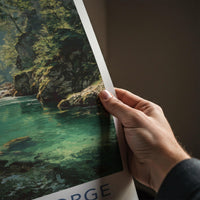 Vintgar Gorge Poster - Slovenia Travel Art - Emerald Water Flow Wall Decor