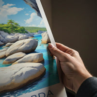 Virgin Gorda Poster - British Overseas Territory Blue Water Caves Gallery Art
