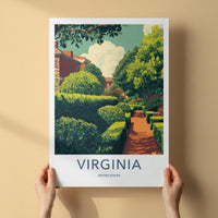 Virginia Poster - Virginia Travel Art - Formal Garden Path Home Decor