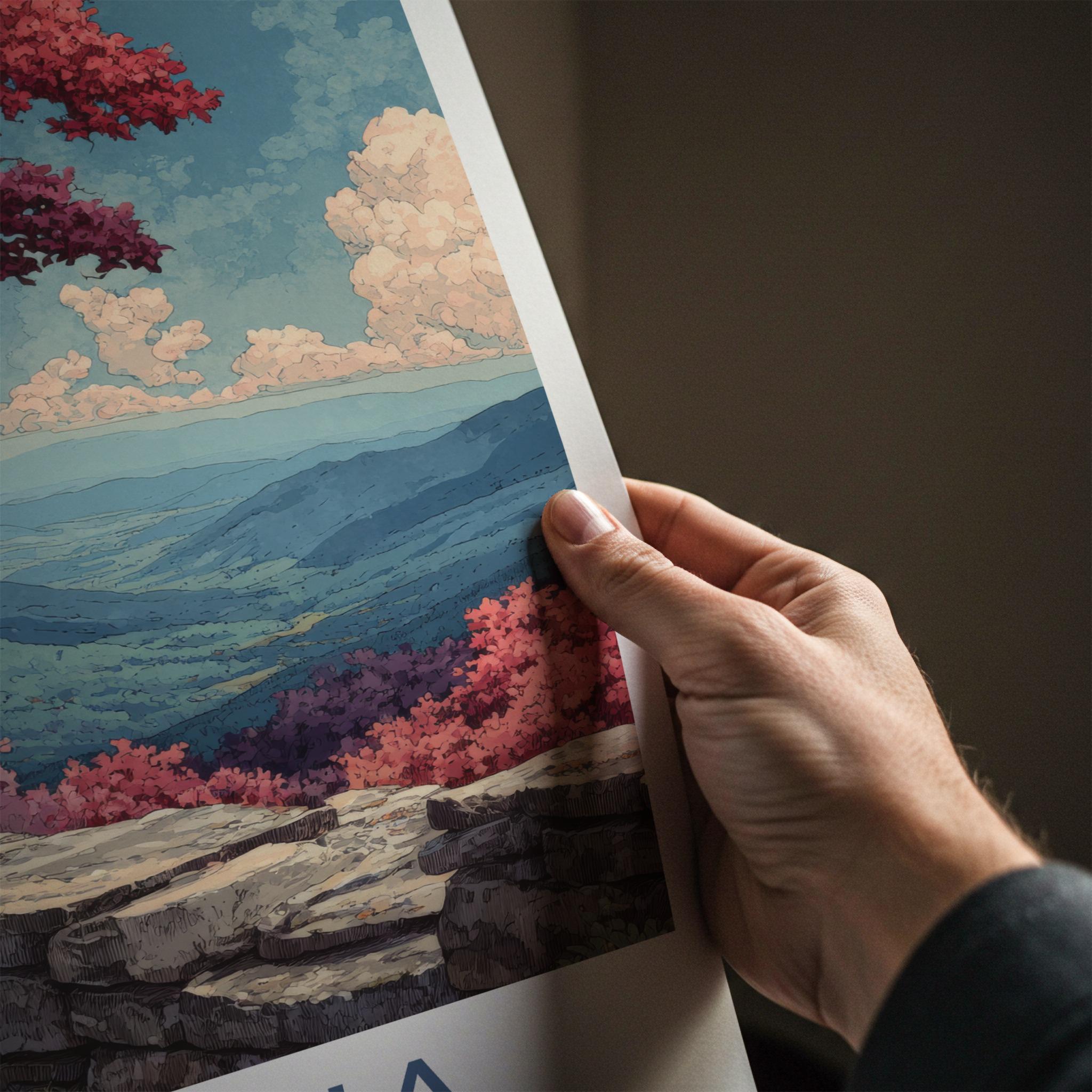 Virginia Poster - Virginia Travel Art - Red Trees Overlook Home Decor