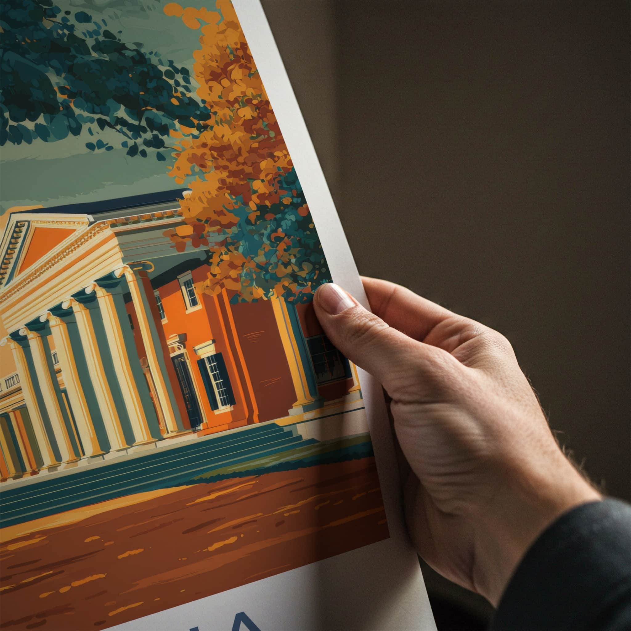 Virginia Poster - Virginia Travel Print - Classical Building View Wall Decor