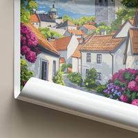 Visby Poster - Sweden Travel Art - Historic Tower Village Home Decor
