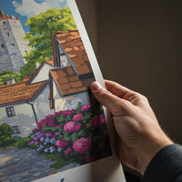 Visby Poster - Sweden Travel Art - Historic Tower Village Home Decor
