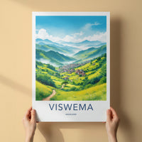 Viswema Poster - India Art Print - Nagaland Lush Green Mountains Gallery Art