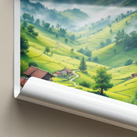 Viswema Poster - India Travel Art - Nagaland Green Terraces Home Decor