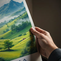 Viswema Poster - India Travel Art - Nagaland Green Terraces Home Decor