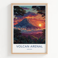Volcan Arenal Poster - Costa Rica Sunset Vibrant Peaks Gallery Art