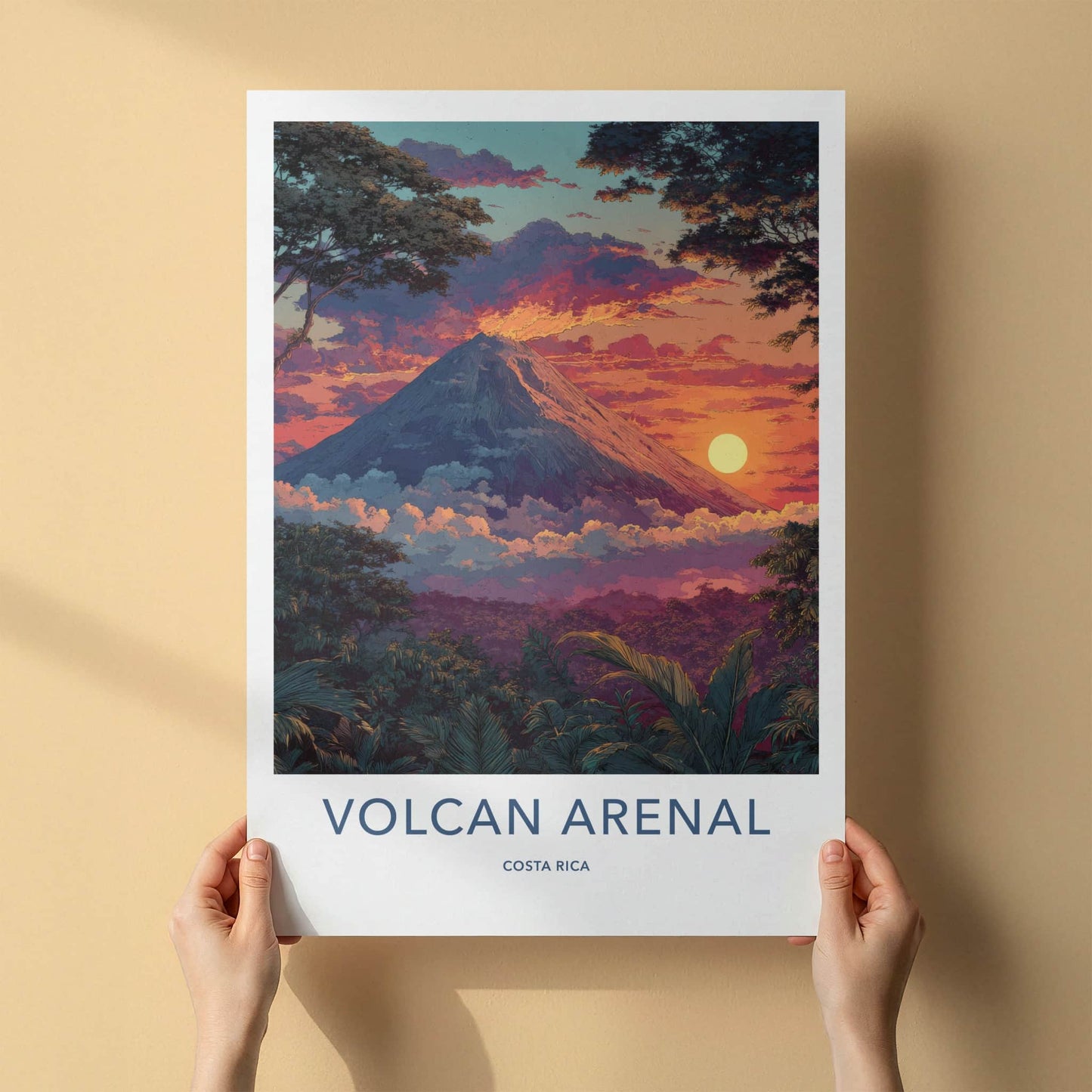 Volcan Arenal Poster - Costa Rica Sunset Vibrant Peaks Gallery Art