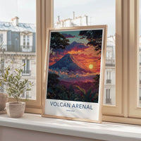 Volcan Arenal Poster - Costa Rica Sunset Vibrant Peaks Gallery Art